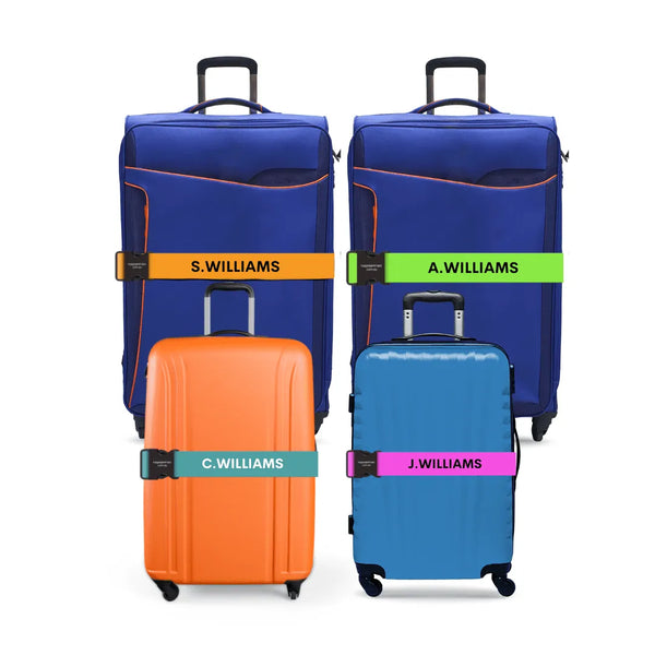 Personalised Luggage Strap Family Bundle