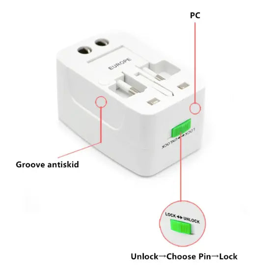 all in one universal adaptor with USB