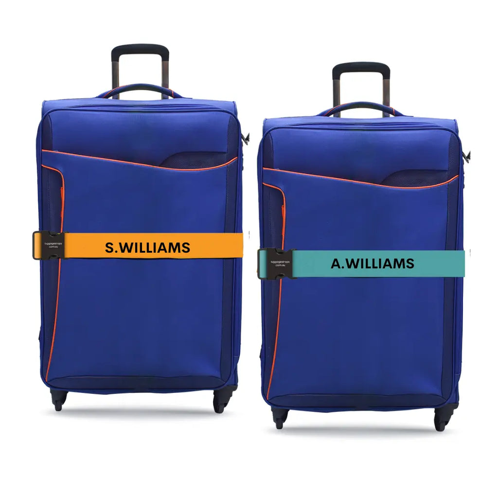 Personalised Luggage Strap Couple Bundle Luggage Straps