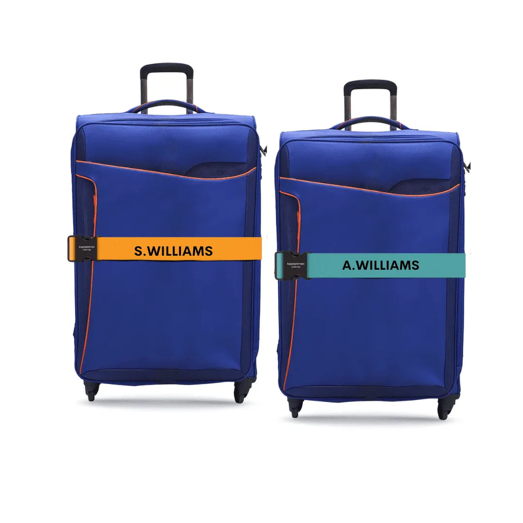 Personalised Luggage Strap Couple Bundle Luggage Straps