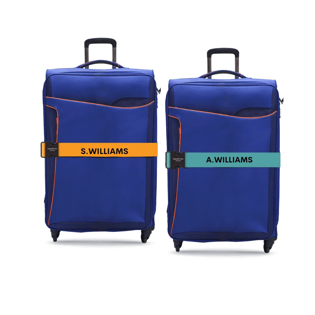 Suitcase personalised straps deals